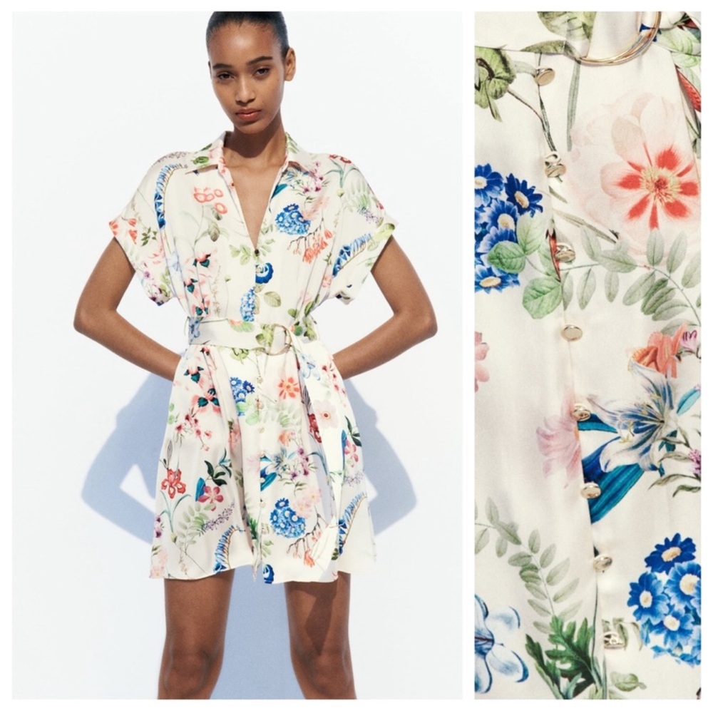 ZARA Floral Print Dress